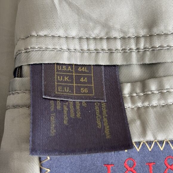 Brooks Brothers Wool Blazer Men's Size 44L Houndstooth Black White Madison 1818 - Picture 7 of 10